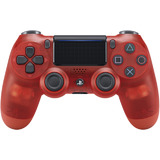 Controller -- DualShock 4 Crystal Red (PlayStation 4)